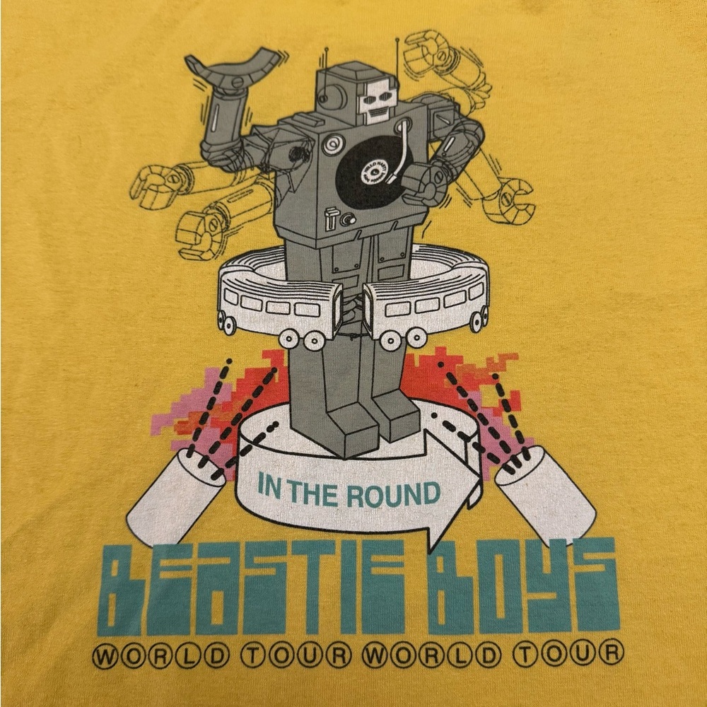 🤖 Yellow Beastie Boys IN THE ROUND World Tour T-Shirt 🤖
